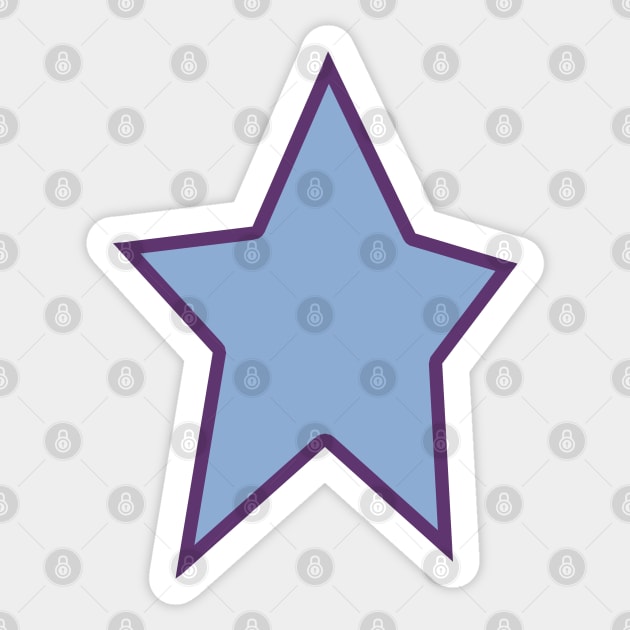 Blue Star Purple Out Line Graphic Sticker by ellenhenryart